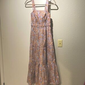J.Crew cotton boho floral midi dress